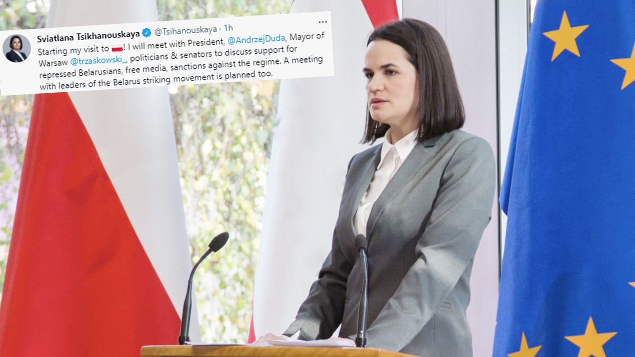 Z prezydentem Andrzejem Dudą Swiatłana Cichanouska ma rozmawiać również na temat represji wobec Polaków (fot.TT/Sviatlana Tsikhanouskaya) Z prezydentem Andrzejem Dudą Swiatłana Cichanouska ma rozmawiać również na temat represji wobec Polaków (fot.TT/Sviatlana Tsikhanouskaya)