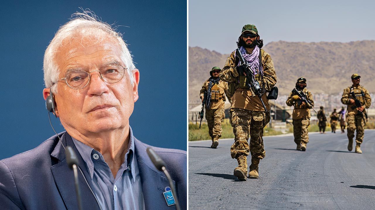 Josep Borrell o rozmowa UE z talibami (fot. Kay Nietfeld - Pool / Getty Images; MARCUS YAM / LOS ANGELES TIMES)