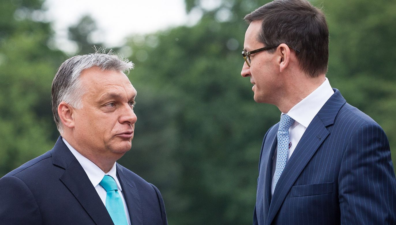 Premierzy Węgier i Polski: Viktor Orban i Mateusz Morawiecki (fot. Mateusz Wlodarczyk/NurPhoto via Getty Images)
