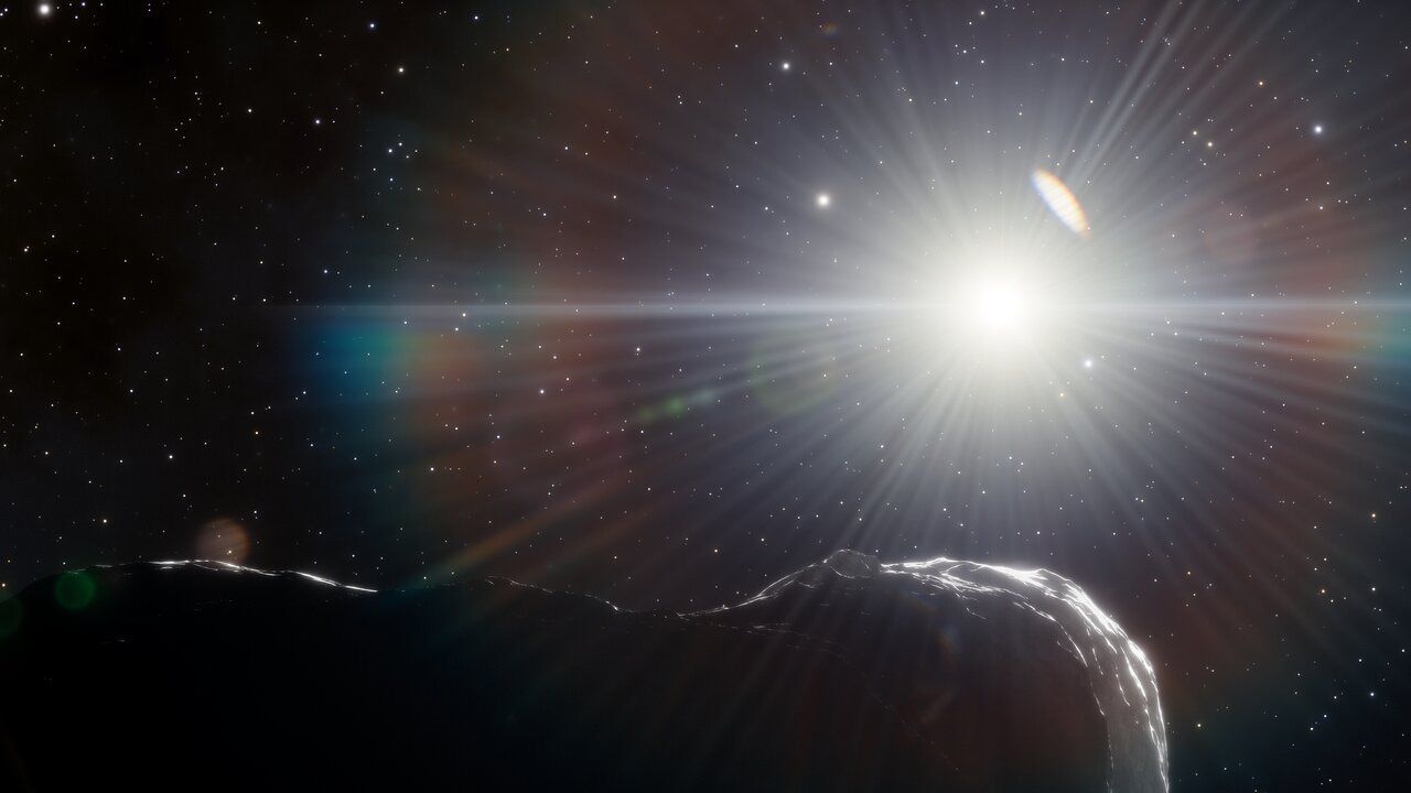 Jedna z asteroid porusza się po orbicie, która kiedyś może umieścić ją na drodze Ziemi (fot. NOIRLab)