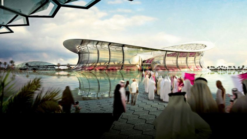 Lusail Iconic Stadium w Lusajl (fot. PAP/EPA)