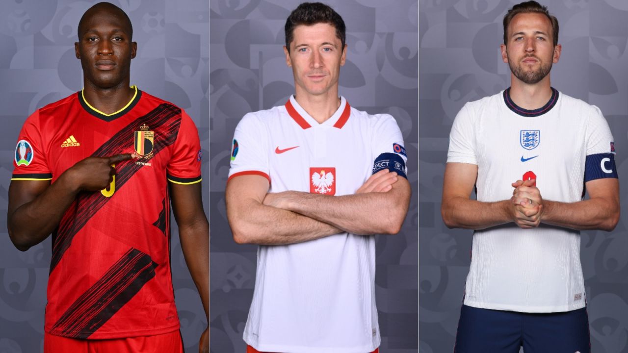 Romelu Lukaku, Robert Lewandowski i Harry Kane (fot. Getty Images)
