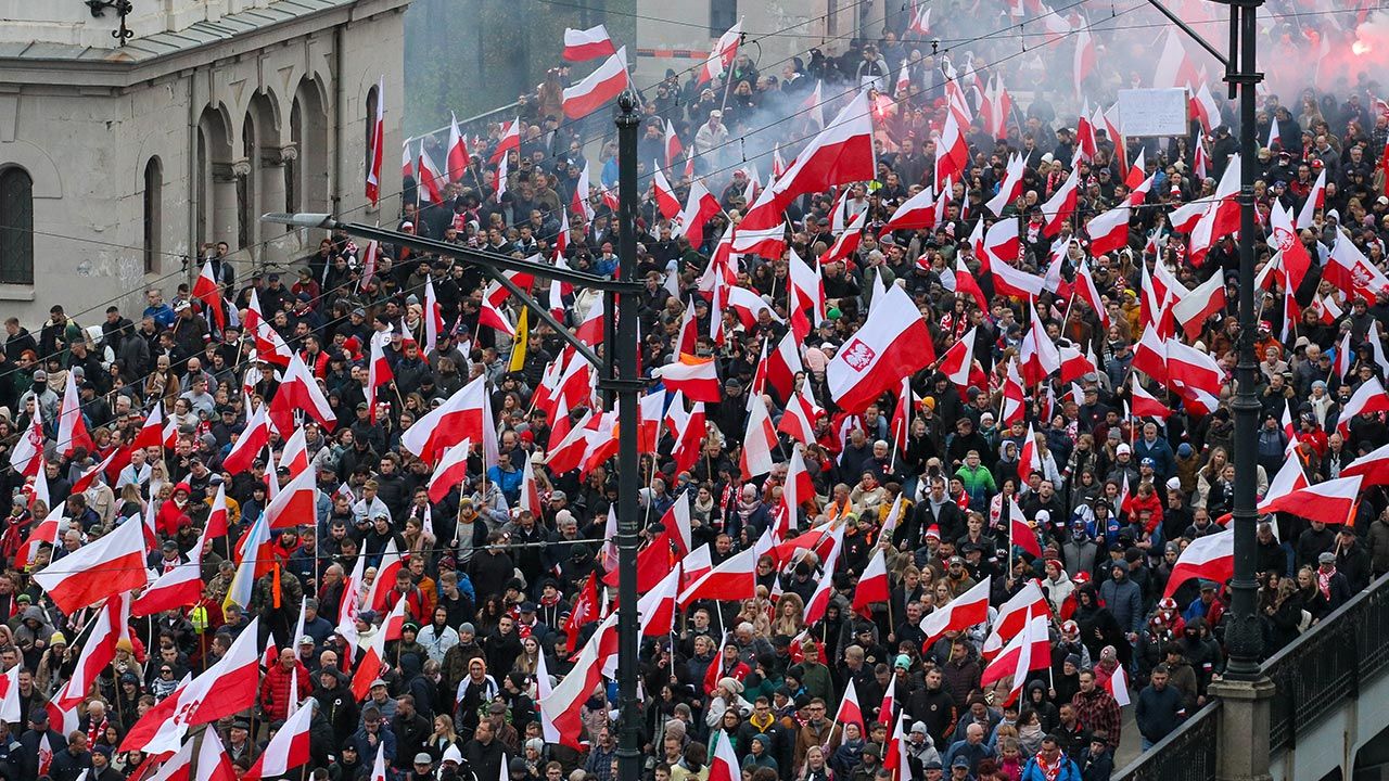 Marsz Niepodległości (fot. TVP Info) Marsz Niepodległości (fot. TVP Info)