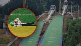 Skocznie narciarskie w Predazzo są niebezpieczne? Polacy odwołali obóz, poprawki przed igrzyskami (fot. Skisprungschanzen, Instagram) Skocznie narciarskie w Predazzo są niebezpieczne? Polacy odwołali obóz, poprawki przed igrzyskami (fot. Skisprungschanzen, Instagram)