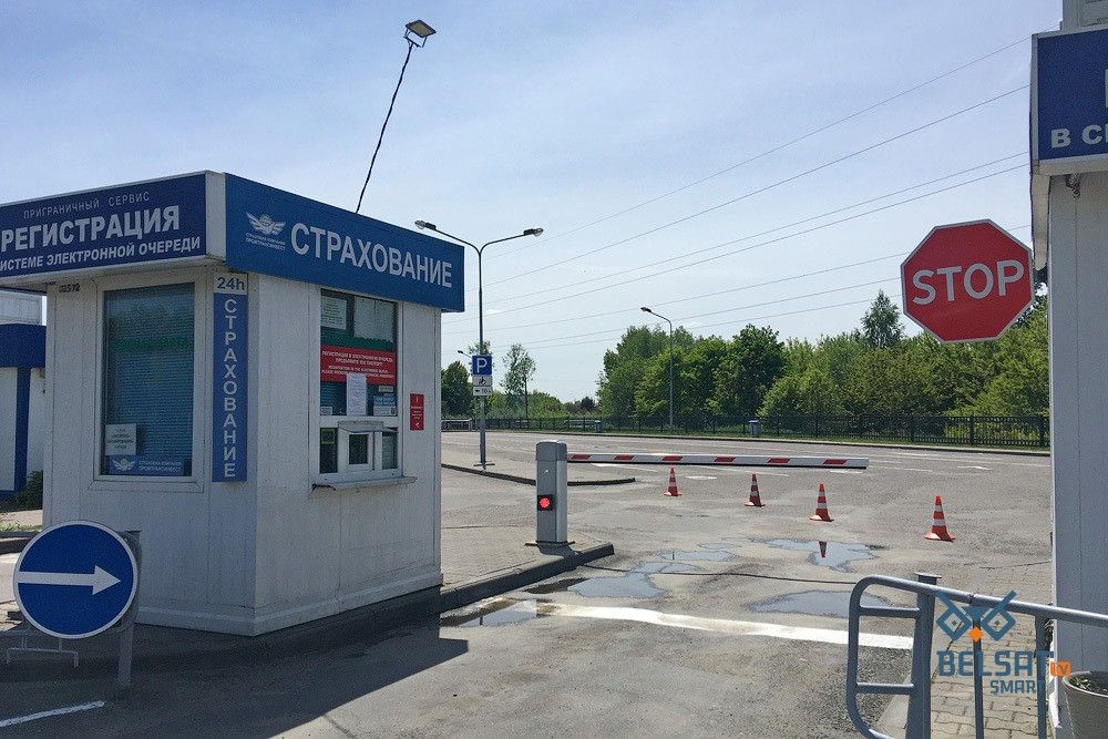 Ля міжнароднага пункту пропуску Берасце («Варшаўскі мост»). 23 траўня 2020 года. (Фота: Мілана Харытонава / Белсат)