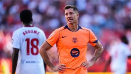 Robert Lewandowski w barwach Barcelony (fot. Getty). Robert Lewandowski w barwach Barcelony (fot. Getty).