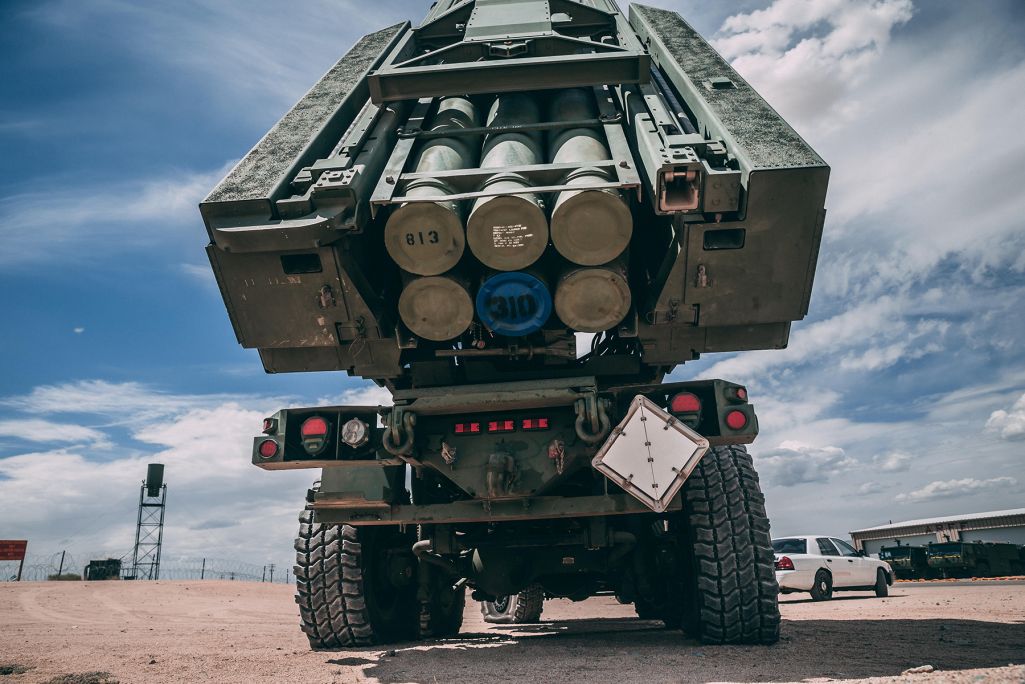 Здымак мае ілюстрацыйны характар. Артылерыйская ракетная сістэма HIMARS на палігоне ў Каліфорніі. 21 мая 2018 года. (Фота: William Chockey / Us Marines / Zuma Press / Forum)