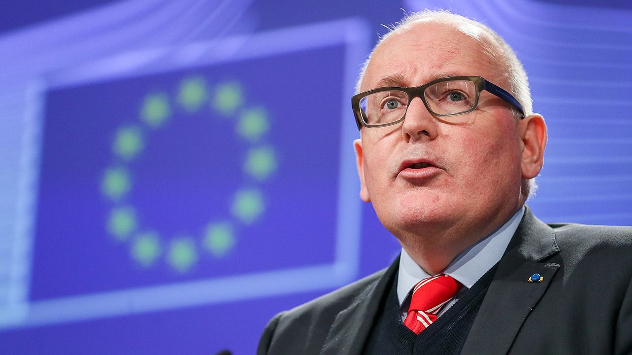 Wiceszef KE Frans Timmermans (fot. PAP/EPA/STEPHANIE LECOCQ / POOL) Wiceszef KE Frans Timmermans (fot. PAP/EPA/STEPHANIE LECOCQ / POOL)