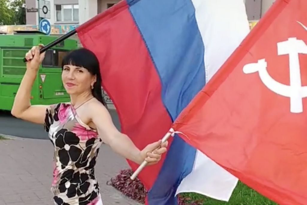 Правакатарка Наташа з Пружанаў. (Крыніца: REFORM.news)