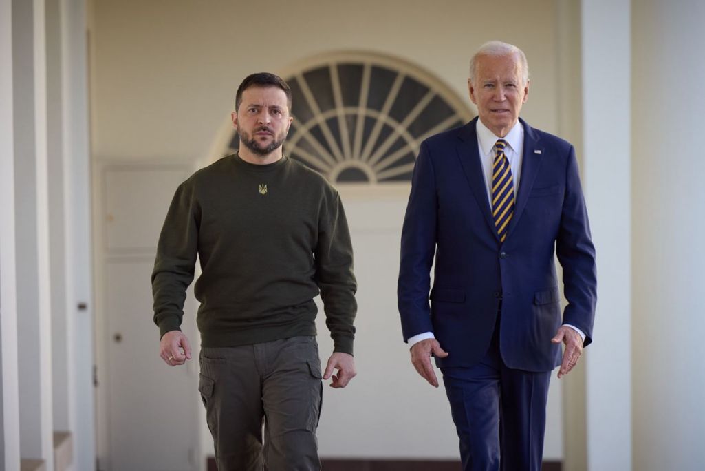 Уладзімір Зяленскі і Джо Байдэн у Вашынгтоне. (Фота: Telegram / V_Zelenskiy_official)