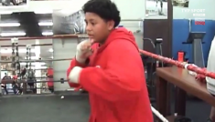 David Benavidez w wieku 13 lat (fot. TVP Sport HD)