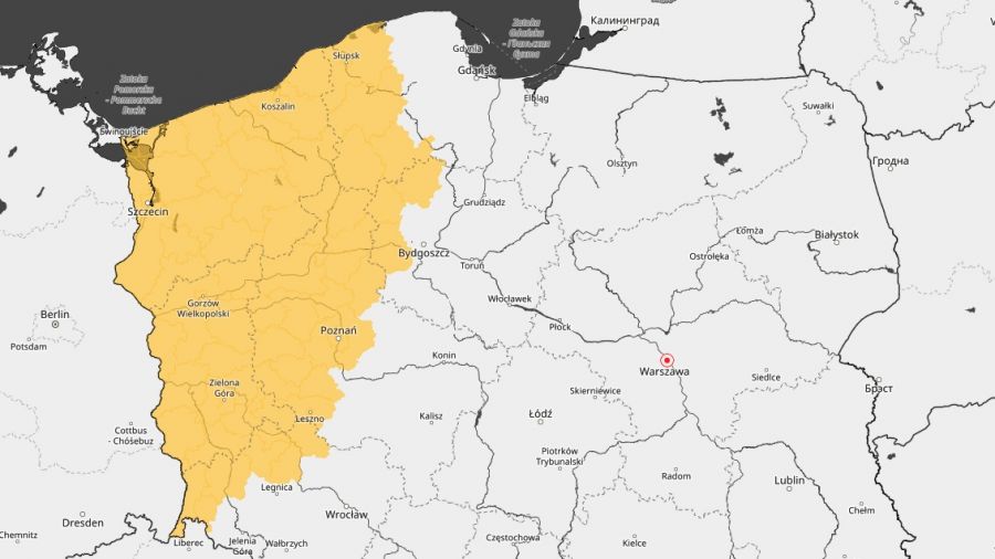 IMGW, burze, ostrzeżenie, Wielkopolska (fot. IMGW)