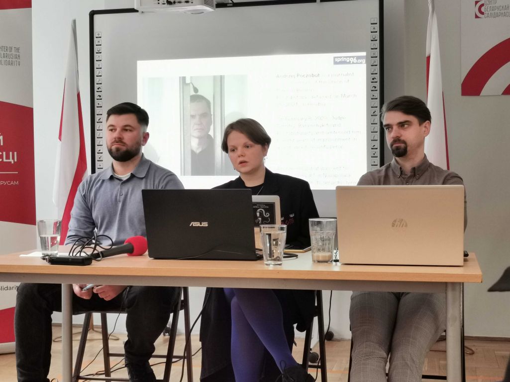 Юры Рававы, Яніна Галаган, Андрэй Астаповіч (Фота: Белсат)