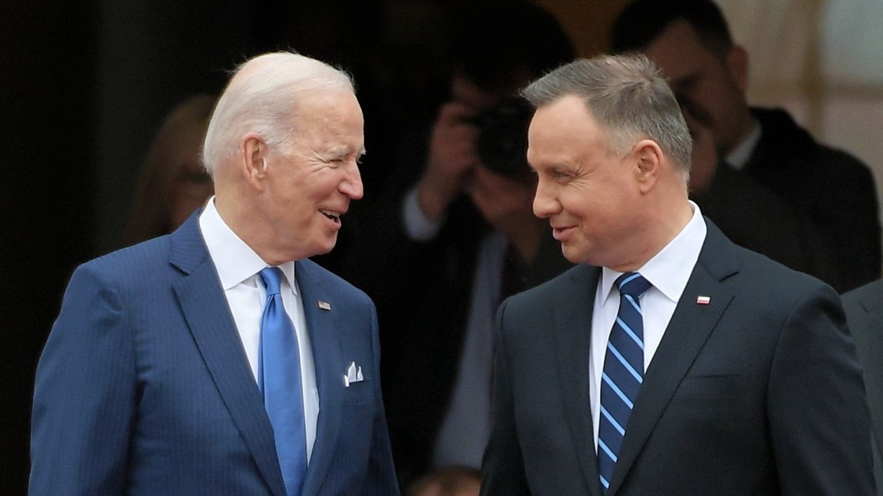 Joe Biden i Andrzej Duda (fot. PAP/Marcin Obara)